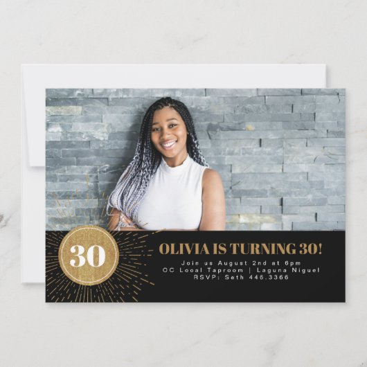 Gilded Burst (Faux Gold) Karte (Vorderseite)