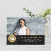 Gilded Burst (Faux Gold) Karte (Stehend Vorderseite)