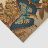Gilded Butterfly Gold und Blue Decoupage Seidenpapier (Ausschnitt)