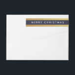 Gilded Christmas Custom Wraparound Labels<br><div class="desc">Dunkelmarineblau mit goldgelben Streifen aus Imitat. Einfach anzupassen und mit unserer "Gilded Christmas" Kollektion zu koordinieren. Das Produkt enthält keine echte Goldfolie.</div>