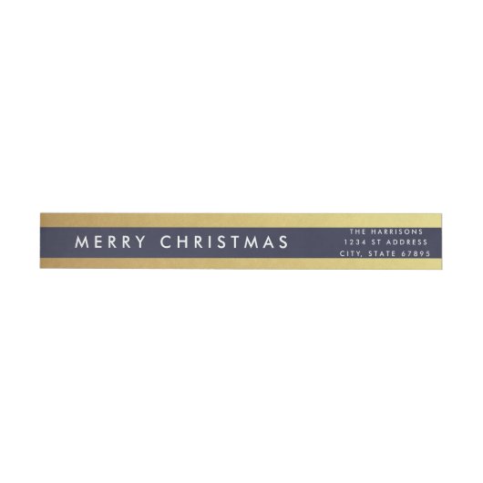 Gilded Christmas Custom Wraparound Labels (Person)