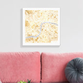 Gilded City Map London Leinwanddruck (Insitu (Wohnzimmer))