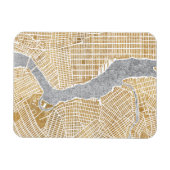 Gilded City Map von New York Magnet (Horizontal)