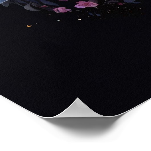 Gilded Crescent Bloom Poster (Ecke)