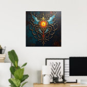 Gilded Dragon Heart Poster (Heimbüro)