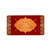 Gilded Edge Indian Frame Address Adressaufkleber (Vorne)