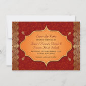 Gilded Edge Indian Frame Save the Date (Vorderseite)