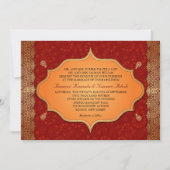 Gilded Edge Indian Frame Wedding Einladung (Vorderseite)