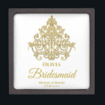 Gilded Elegance Bridesmaid Geschenkboxen Kiste<br><div class="desc">Schönes und stilvolles Goldemblem Brautmagazin,  das personalisiert ist.</div>