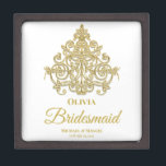 Gilded Elegance Bridesmaid Geschenkboxen Kiste<br><div class="desc">Schönes und stilvolles Goldemblem Brautmagazin,  das personalisiert ist.</div>