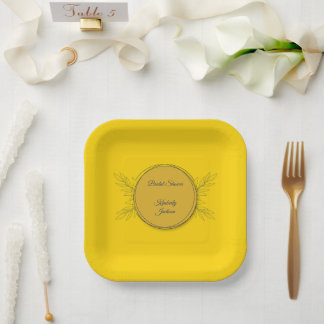 Gilded Elegance Circle Brautparty Pappteller