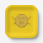 Gilded Elegance Circle Brautparty Pappteller (Vorderseite)