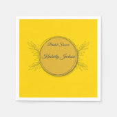 Gilded Elegance Circle Brautparty Serviette (Vorderseite)