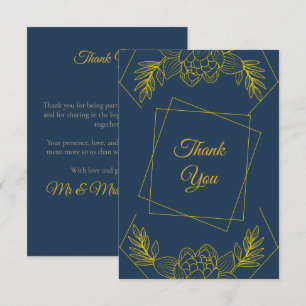 Gilded Elegance Circle Hochzeit Dankeskarte
