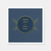 Gilded Elegance Circle Hochzeit Serviette (Vorderseite)