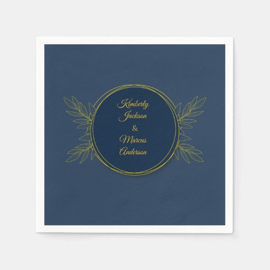 Gilded Elegance Circle Hochzeit Serviette (Vorderseite)