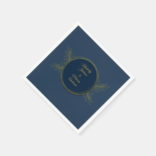 Gilded Elegance Circle Hochzeit Serviette (Ecke)