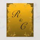 Gilded Elegance Golden Budget Hochzeit Einladung Flyer (Hinten)
