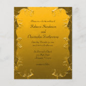 Gilded Elegance Golden Budget Hochzeit Einladung Flyer (Vorne)