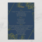 Gilded Elegance Hochzeit Menükarte (Vorderseite)