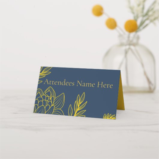 Gilded Elegance Hochzeit Platzkarte (Vorderseite)