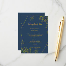 Gilded Elegance Hochzeitsempfang Begleitkarte