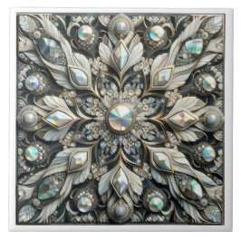 Gilded Elegance Keramik Tile - Luxuriöses Art Nouv Fliese
