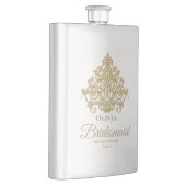 Gilded Elegance Mit Monogramm Classic Flask Flachmann (Rechts)