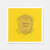 Gilded Elegance Oval Brautparty Serviette (Vorderseite)