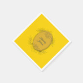 Gilded Elegance Oval Brautparty Serviette (Ecke)
