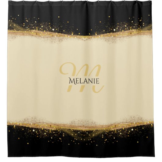 Gilded Elegance Personalisiert Duschvorhang (Vorderseite)