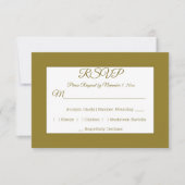 Gilded Elegance RSVP Karte (Vorderseite)