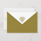 Gilded Elegance RSVP Karte (Rückseite)