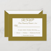 Gilded Elegance RSVP Karte (Vorne/Hinten)