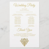 Gilded Elegance Wedding Program (Rückseite)