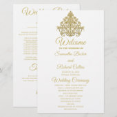 Gilded Elegance Wedding Program (Vorne/Hinten)