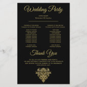 Gilded Elegance Wedding Program (Rückseite)