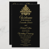 Gilded Elegance Wedding Program (Vorne/Hinten)