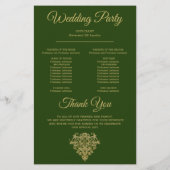 Gilded Elegance Wedding Program (Rückseite)