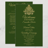 Gilded Elegance Wedding Program (Vorne/Hinten)