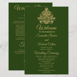 Gilded Elegance Wedding Program