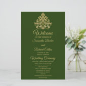 Gilded Elegance Wedding Program (Stehend Vorderseite)
