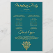 Gilded Elegance Wedding Program (Rückseite)