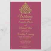 Gilded Elegance Wedding Program (Vorderseite)