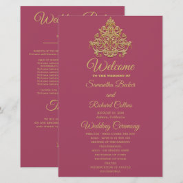 Gilded Elegance Wedding Program