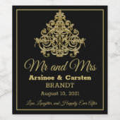 Gilded Elegance Weinkarte Weinetikett (Einzelnes Label)