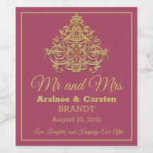 Gilded Elegance Weinkarte