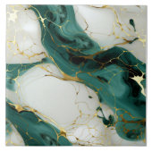 Gilded Emerald Flow Keramik Tile Fliese (Vorderseite)