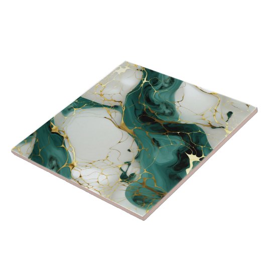 Gilded Emerald Flow Keramik Tile Fliese (Seite)