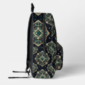 Gilded Emerald Mandala Bedruckter Rucksack (Links)